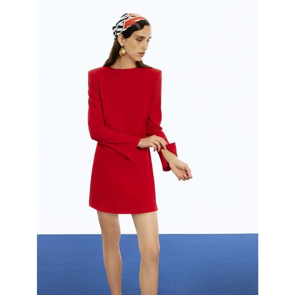 Nocturne Red Mini Shift Dress EU 38 - Picture 1 of 8